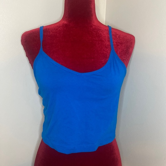 Forever 21 Blue Slinky Crop Cami Tank Top - Picture 5 of 8